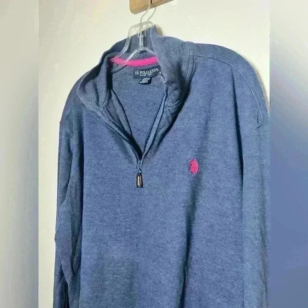 US polo assn. XXL men’s pullover 1/4 zip long sleeve Tshirt - Picture 5 of 6